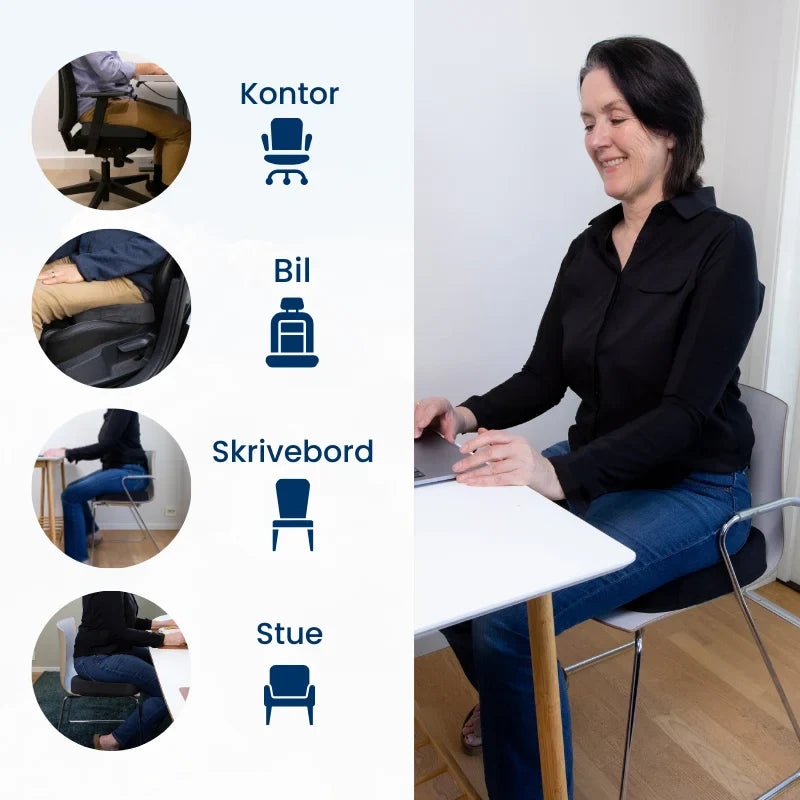 Velvære.no Ergonomisk Sittepute for bil og kontor